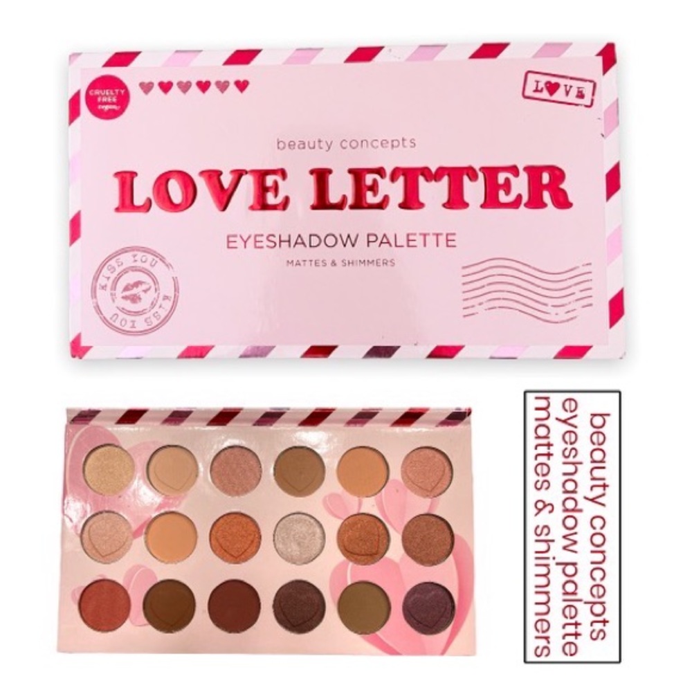 B.C. Beauty Concepts Love Letter Eye Shadow Palette Mattes & Shimmers